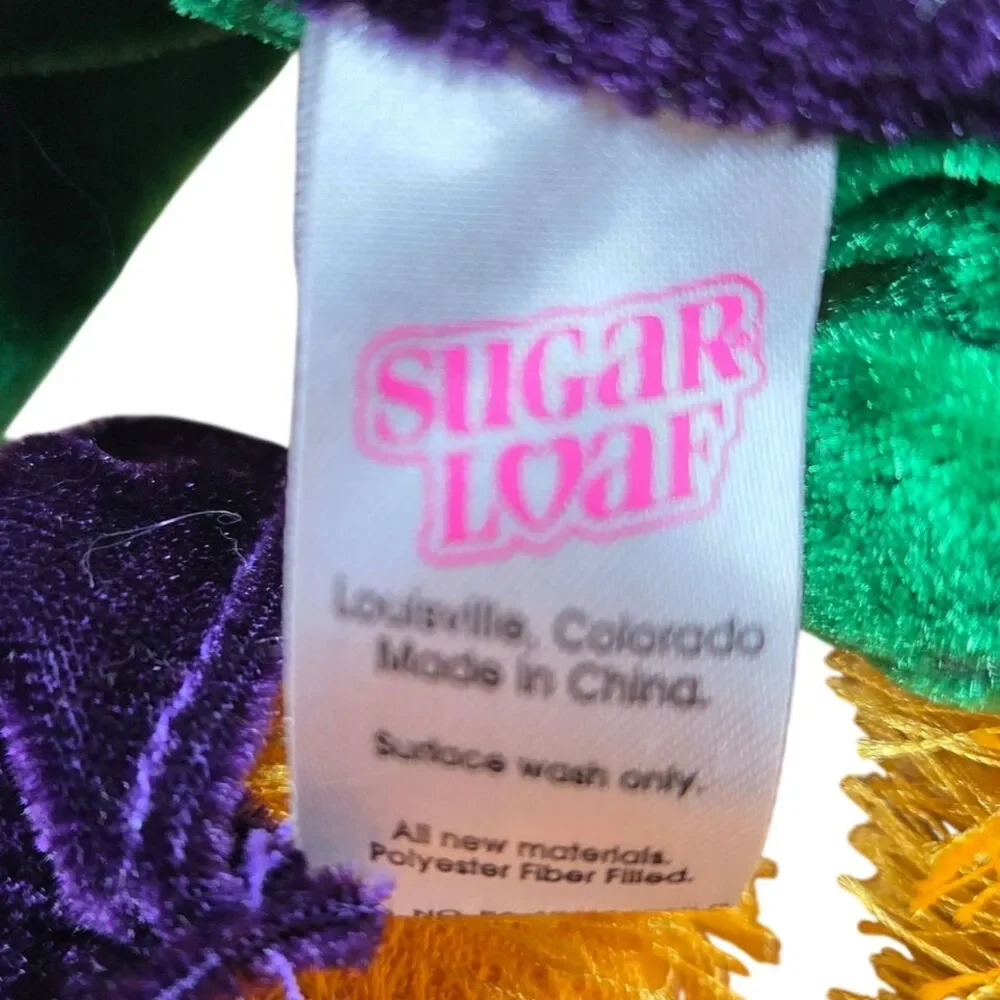 Vintage Sugarloaf Mardi Gras Jester teddy bear with tag